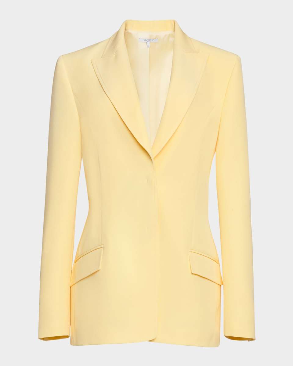 Two-Button Soft Stretch Crepe Jacket